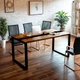 Стіл для переговорів Tobi Sho LOFT «Розмова» стільниця 36 мм, 1600х800х765 Фаєрвуд - зображення 2