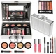 Набір декоративної косметики в алюмінієвому кейсі із дзеркалом Makeup set MC1488 Сріблястий - зображення 1