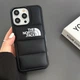 Чохол пуховик для iPhone 14 Pro матовий The North Face, захисний, Чорний - зображення 2