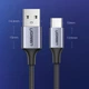 Кабель UGREEN US288 USB 2.0 AM to Type-C M 1м 3A 18W никелированная алюминиевая оплетка Black (60126) - изображение 6