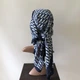 Жіноча хустка бандана шарф пов'язка на шию сумку голову Honey Fashion Accessories синій (12-310) - зображення 4