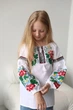 Вишиванка для дівчинки Piccolo Марічка Біла з барвистою вишивкою 100% бавовна | Розмір 122 - изображение 5
