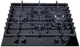Варочная поверхность газовая Luxor RG 650 BGL BK Wok + круглая подставка WOK в подарок, черный - изображение 1