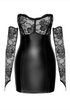 Мини-платье с перчатками Noir Handmade F340 Dress with gloves под кожу Черный M - изображение 6