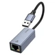 Адаптер Hoco UA37 USB to RJ45 (переходник, USB, RJ45, для интернет соединения, сетевая скорость 1000 Mbps) - Серый - изображение 4