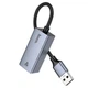 Адаптер Hoco UA37 USB to RJ45 (переходник, USB, RJ45, для интернет соединения, сетевая скорость 1000 Mbps) - Серый - изображение 6