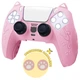 Качественный защитный силиконовый чехол Cat Ear Pink для геймпада Sony DualSense PS5 + накладки на стики [466129389] - изображение 1