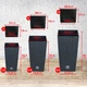 Набір 3 шт. горщиків для квітів з вкладками Deco4Home RATTAN 32.5 см/37.5 см/42 см для балкона, тераси, саду Ротанг Антрацит - зображення 10