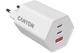 Зарядний пристрій Canyon Hexagon 65 GaN 65W 2xPD 1xQC EU White (CND-CHAHEX65W) - зображення 2