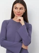 Платье миди осеннее женское Zara 2712/422 S Фиолетовое (02712422656021) - изображение 4