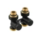 Узел нижнего подключения радиатора Raftec BLACK прямой 1/2'х3/4' DHRKS11-B - изображение 1
