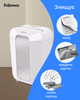 Шредер Fellowes LX70 9 листов 4x40 мм 18 л White (f.U1000017468) - изображение 3