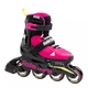 Коньки роликовые Rollerblade Microblade 2024 pink-light green 36.5-40.5 - изображение 1