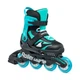 Коньки роликовые Rollerblade Microblade 2025 black-light blue 36.5-40.5 - изображение 1