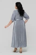 Платье миди летнее женское трикотаж гофре (плиссе) All Posa Леди 102342 52 серое - изображение 2