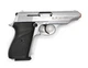 Стартовый пистолет SUR 2608 matte chrome Walther PP с патронами - изображение 2