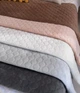 Покривало ТЕП велюрове Velour Ромб круглий Світло-сірий двоспальне 180х240 см Двостороннє - зображення 6
