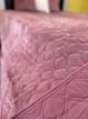 Покрывало ТЕП велюровое Velour Ромб круглый Розовый полуторное 150х210 см Двустороннее - изображение 2