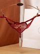 Трусики з намистинками Love you one size бордовий - зображення 2