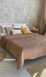 Покрывало ТЕП велюровое Velour Ромб круглый Капучино Евро макси 240х260 см Двустороннее - изображение 6
