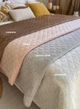 Покривало ТЕП велюрове Velour Ромб круглий Пудровий двоспальне 180х240 см Двостороннє - зображення 4
