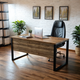 Стол руководителя Tobi Sho LOFT Volcano СКВ/1 прямой столешница 36 мм, 1600х800х765 Фаервуд - изображение 2