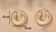 Сережки бижутерия дутые массивные кольца jeweston золотистые - изображение 3