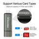 Картридер Vention CCHH0 USB 3.0 Type-A/Type-C/Micro USB для карт SD/microSD, металевий корпус, сірий - зображення 7
