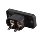 Роз'єм Lucom IEC(C8) Euro8-конектор панельний 2.5A Mounting Holes чорний(62.09.8462) - зображення 2