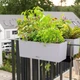 Вазон Lechuza Balconera Stone 40 40 x 19 x 19 см Графитово-черный (15426-4008789154262) - изображение 6
