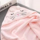 Мягкое детское полотенце-уголок с капюшоном Pink Bunny пляжное / банное полотенце пончо для ребенка, розовый (100352696) - изображение 3