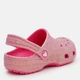 Дитячі крокси-сабо для дівчинки Crocs Classic Iridescent Glitter CgK Dgf 210986-6ZQ 28-29 (C11) Dragon Fruit (198445120800) - зображення 4