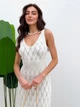 Платье длинное летнее женское ARTKNIT Ажур S-M Молочное (4823093466715) - изображение 5