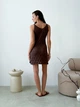 Платье короткое летнее женское ARTKNIT Ажур M-L Кофейное (4823093466760) - изображение 2
