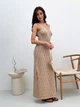 Платье длинное летнее женское ARTKNIT Ажур S-M Бежевое (4823093466845) - изображение 9