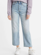 Jeansy regular fit damskie Levi's Ribcage Straight Ankle Middle Road 72693-0055 W25L27 Błękitne (5400898294232) - obraz 1