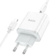 Зарядний пристрій HOCO C104A Stage single port PD20W charger set Type-C to Lightning cable EU White (6931474782908) - зображення 1