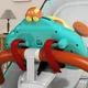 Интерактивная музыкальная игрушка бизибор для детей "Руль" многофункциональный игровой центр - детский симулятор вождения, зеленый (101637787) - изображение 5