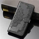 Кожаный чехол (книжка) Epik Art Case с визитницей для TECNO Spark 7 Черный - изображение 4