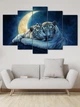 Модульна картина MAKO "Білі тигри під місяцем" 80x125 см MK50625 - зображення 4