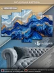 Модульная картина MAKO "Синяя глубина" 80x125 см MK50612 - изображение 1