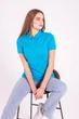 Футболка поло женская TvoePolo однотонная CLASSIC XXL Бирюзовая (830-08xxl) - изображение 1