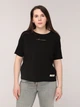 Футболка женская черная широкая с надписью 1835-1 XL - изображение 4