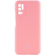 Чохол Silicone Cover Full Camera (AAA) на Xiaomi Redmi Note 10 5G / Poco M3 Pro Рожевий / Light pink - зображення 1