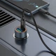 Автомобильное зарядное устройство с быстрой зарядкой HOCO Z57A |USB+Type-C, 30W| Cерый - изображение 5