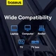 Кабель сетевой патч-корд для интернета Baseus High Speed CAT5 Gigabit круглый 1.5m (B00133206111-02) - изображение 6