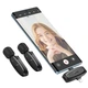 Микрофон беспроводный петличный 2шт Type-C + Lightning HOCO L15 Черный - изображение 6