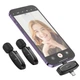 Микрофон беспроводный петличный 2шт Type-C + Lightning HOCO L15 Черный - изображение 7