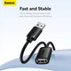 USB кабель удлинитель 2m BASEUS AirJoy Series USB2.0 Черный B00631103111-03 - изображение 7