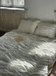 Комплект постільної білизни DreamCraftedBedding «Плин» молочний Євро 200x220 Сатин - зображення 2